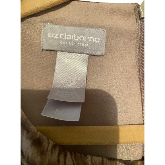 Vintage LIZ CLAIBORNE | Brown Zebra Sheath Cocktail Dress | US Size 6 - Picture 3 of 4
